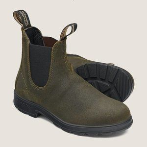 BLUNDSTONE #1615 WOMEN'S ORIGINALS SUEDE BOOTS - DARK OLIVE